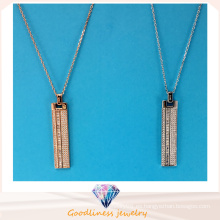 Joyería de moda de la joyería de la joyería de la venta entera del diseño simple collar pendiente de la joyería de la plata del collar N6776